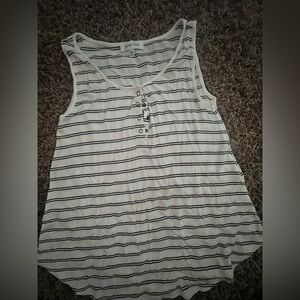 Grace & Lace White and Black Sleeveless Tank Top / Size XS - like new